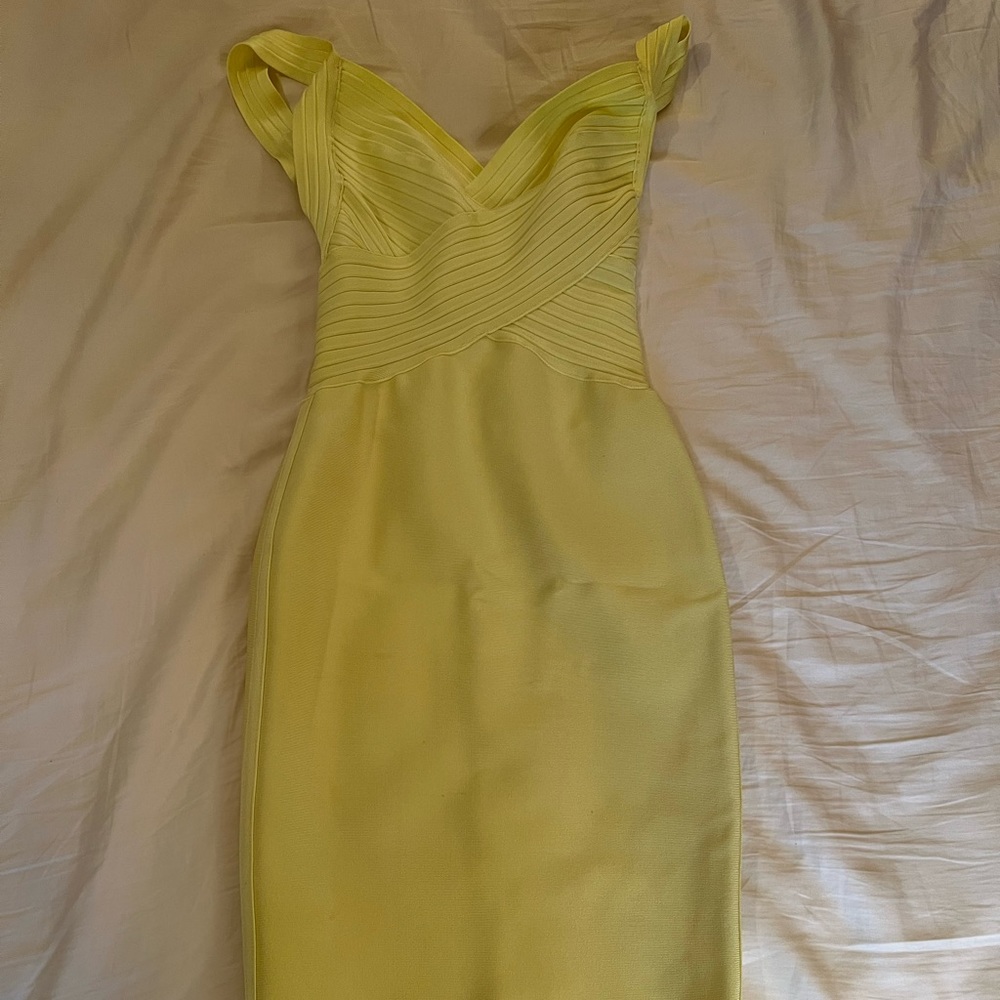 House of London Yellow Body on Dress, Size XS